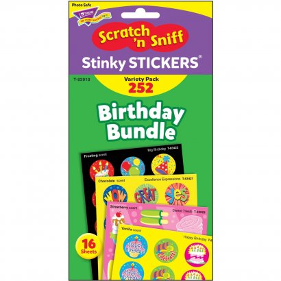 TREND Birthday Scratch 'n Sniff Stinky Stickers T83918