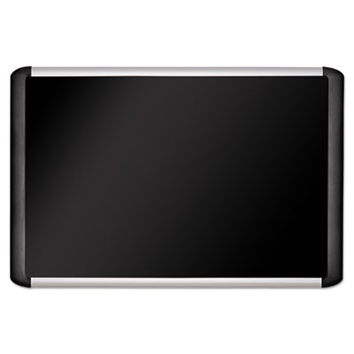 MasterVision Black fabric bulletin board, 48 x 72, Silver/Black BVCMVI270301