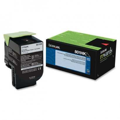 Lexmark Black High Yield Return Program Toner Cartridge 80C1HK0