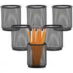 Lorell Black Mesh/Wire Pencil Cup Holder 84149BX