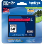 Brother TZe421 Black on Red Label Tape TZE-421