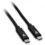 V7 Black USB Cable USB-C Male to USB-C Male 2m 6.6ft V7UCC-2M-BLK-1E