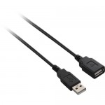 V7 Black USB Extension Cable USB 2.0 A Female to USB 2.0 A Male 1.8m 6ft V7E2USB2EXT