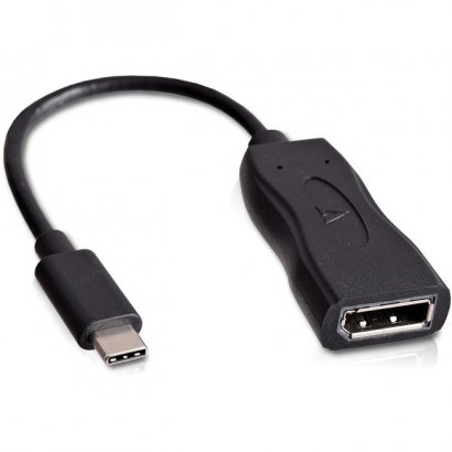 V7 Black USB Video Adapter USB-C Male to DisplayPort Female V7UCDP-BLK-1E