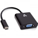V7 Black USB Video Adapter USB-C Male to VGA Female V7UCVGA-BLK-1E