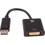 V7 Black Video Adapter DisplayPort Male to DVI-I Female CBLDPDVI-1E