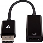 V7 Black Video Adapter DisplayPort Male to HDMI Female Slim CBLDPHDSL-1E