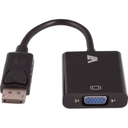 V7 Black Video Adapter DisplayPort Male to VGA Female CBLDPVGA-1E