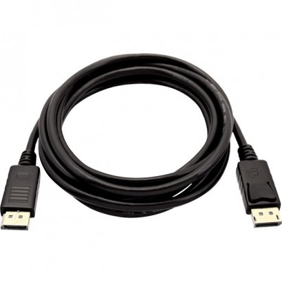 V7 Black Video Cable DisplayPort Male to DisplayPort Male 3m 10ft V7DP2DP-03M-BLK-1E