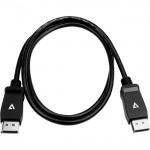 V7 Black Video Cable Pro DisplayPort Male to DisplayPort Male 1m 3.3ft V7DPPRO-1M-BLK