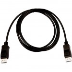 V7 Black Video Cable Pro DisplayPort Male to DisplayPort Male 2m 6.6ft V7DPPRO-2M-BLK
