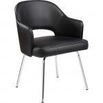 Boss Black Vinyl Guest Chair B489C-BK