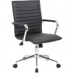 Boss Black Vinyl Hospitality Chair B9533C-BK