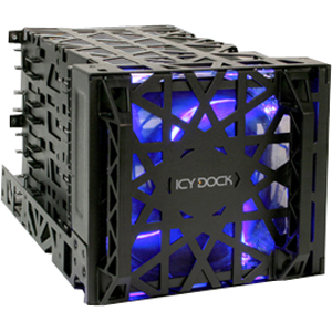 Icy Dock Black Vortex 3.5" HDD 4 In 3 Module Cooler Cage MB074SP-B