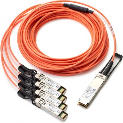 HPE BladeSystem c - Class QSFP+ to 4x10G SFP+ 15m Active Optical Cable 721076-B21