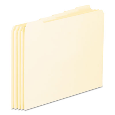 Pendaflex Blank Top Tab File Guides, 1/5-Cut Top Tab, Blank, 8.5 x 11, Manila, 100/Box PFXEN205