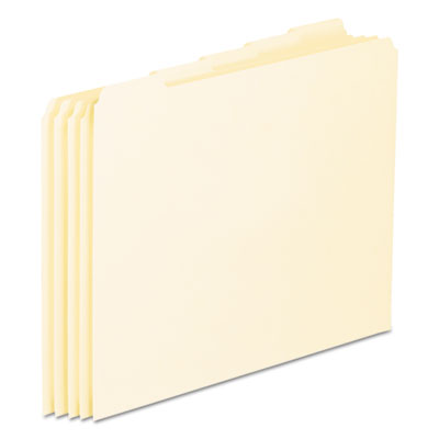 Pendaflex Blank Top Tab File Guides, 1/5-Cut Top Tab, Blank, 8.5 x 11, Manila, 100/Box PFXEN205