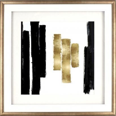 Lorell Blocks Design Framed Abstract Artwork 04476