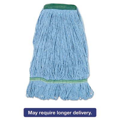 Blue Dust Mop Head, Medium, Looped End BWK502BLNB