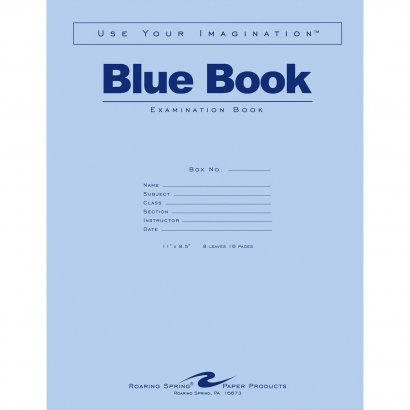 Roaring Spring Blue Examination Book 77517