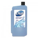 Dial Professional Body Wash, Spring Water, 1 L Refill Cartridge, 8/Carton DIA04031
