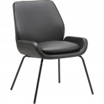 Lorell Bonded Leather U-Shaped Seat Guest Chair 68574