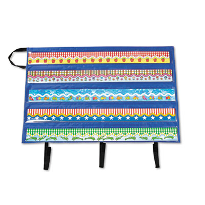 Carson-Dellosa Publishing 5652 Border Storage Pocket Chart, Blue/Clear, 41" x 24 1/2" CDPCD5652