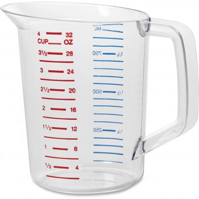 Rubbermaid Commercial Bouncer 1 Quart Measuring Cup 3216CLECT