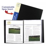 C-Line Bound Sheet Protector Presentation Book, 24 Sleeves, 11 x 8-1/2, Black CLI33240