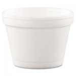 DCC 4J6 Bowl Containers, Foam, 4oz, White, 1000/Carton DCC4J6