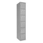 Tennsco Box Compartments, Single Stack, 12w x 18d x 72h, Medium Gray TNNBS6121812AMG