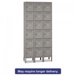 BS6-121812-3 Box Compartments with Legs, Triple Stack, 36w x 18d x 78h, Medium Gray TNNBS61218123MG