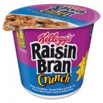 Kellogg's 3800012474 Breakfast Cereal, Raisin Bran Crunch, Single-Serve 2.8oz Cup, 6/Box KEB01474