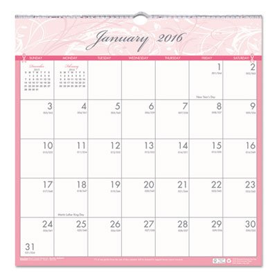 House of Doolittle Breast Cancer Awareness Monthly Wall Calendar, 12 x 12, 2016 HOD3671