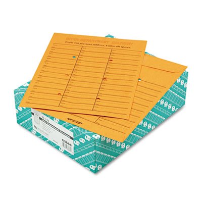 Quality Park Brown Kraft Kraft Redi-Tac Box-Style Interoffice Envelope, 10 x 13, 100/Box QUA63666