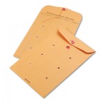 Quality Park Brown Kraft Kraft String & Button Interoffice Envelope, 10 x 15, 100/Carton QUA63564