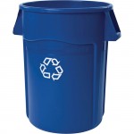 Rubbermaid Commercial Brute 44-gal Recycling Container 264307BLUCT
