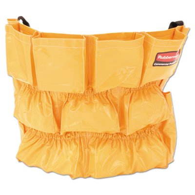 Rubbermaid Commercial Brute Caddy Bag, 12 Pockets, Yellow RCP264200YW