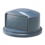 Rubbermaid Commercial FG263788GRAY BRUTE Dome Top Swing Door Lid for 32 gal Waste Containers, Plastic, Gray RCP263788GY