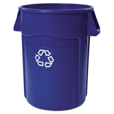 Rubbermaid Commercial FG264307BLUE Brute Recycling Container, Round, 44 gal, Blue RCP264307BLU