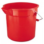 RCP 2614 RED BRUTE Round Utility Pail, 14qt, Red RCP2614RED