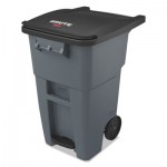 Rubbermaid Commercial Brute Step-On Rollouts, Square, 50 gal, Gray RCP1971956