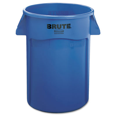 Rubbermaid Commercial FG264360BLUE Brute Vented Trash Receptacle, Round, 44 gal, Blue RCP264360BE