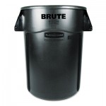 Rubbermaid Commercial Brute Vented Trash Receptacle, Round, 44 gal, Black RCP264360BK