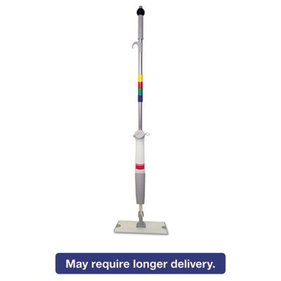 Bucketless Microfiber Mop System, 5 x 18 Head, 59" Handle, Blue/Gray BWKBWMS16MFM