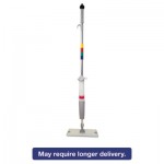 Bucketless Microfiber Mop System, 5 x 18 Head, 59" Handle, Blue/Gray BWKBWMS16MFM