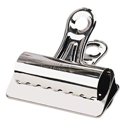 X-ACTO Bulldog Clips, Steel, 1" Capacity, 3"w, Nickel-Plated, 12 per Box EPI2004LMR