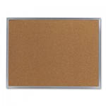 UNV43612 Bulletin Board, Natural Cork, 24 x 18, Satin-Finished Aluminum Frame UNV43612