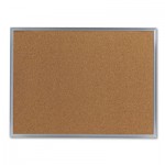 UNV43612 Bulletin Board, Natural Cork, 24 x 18, Satin-Finished Aluminum Frame UNV43612