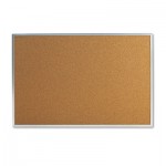 UNV43613 Bulletin Board, Natural Cork, 36 x 24, Satin-Finished Aluminum Frame UNV43613